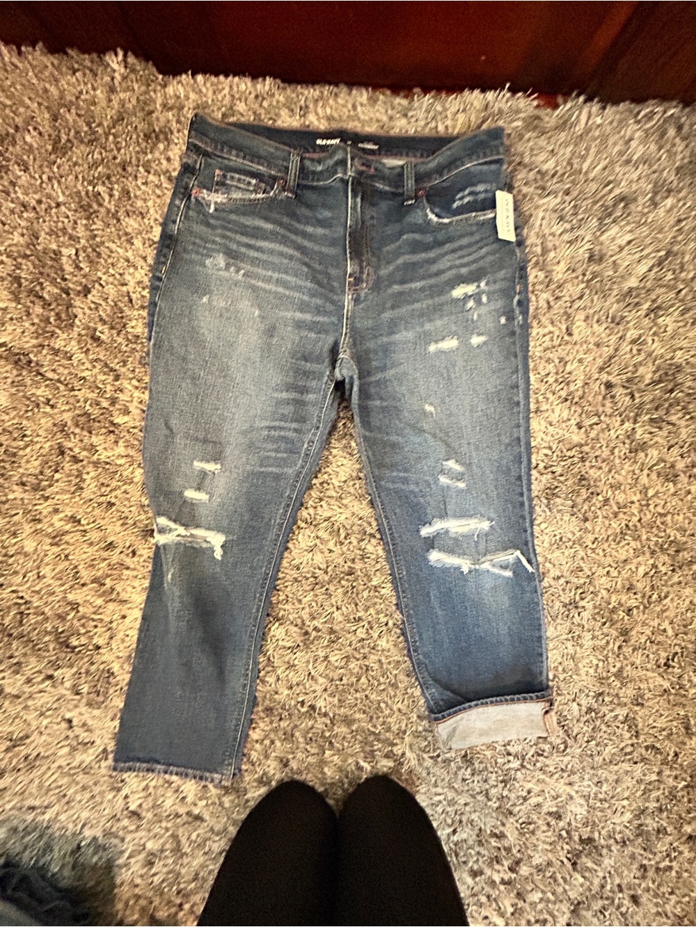 Old Navy Distressed Blue Denim Jeans